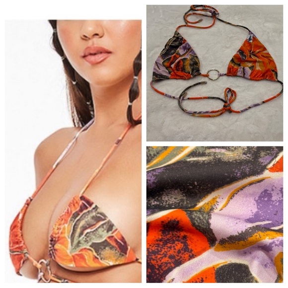 Indah Other - New Indah Triangle Bikini Top tropix floral Multicolor 31072